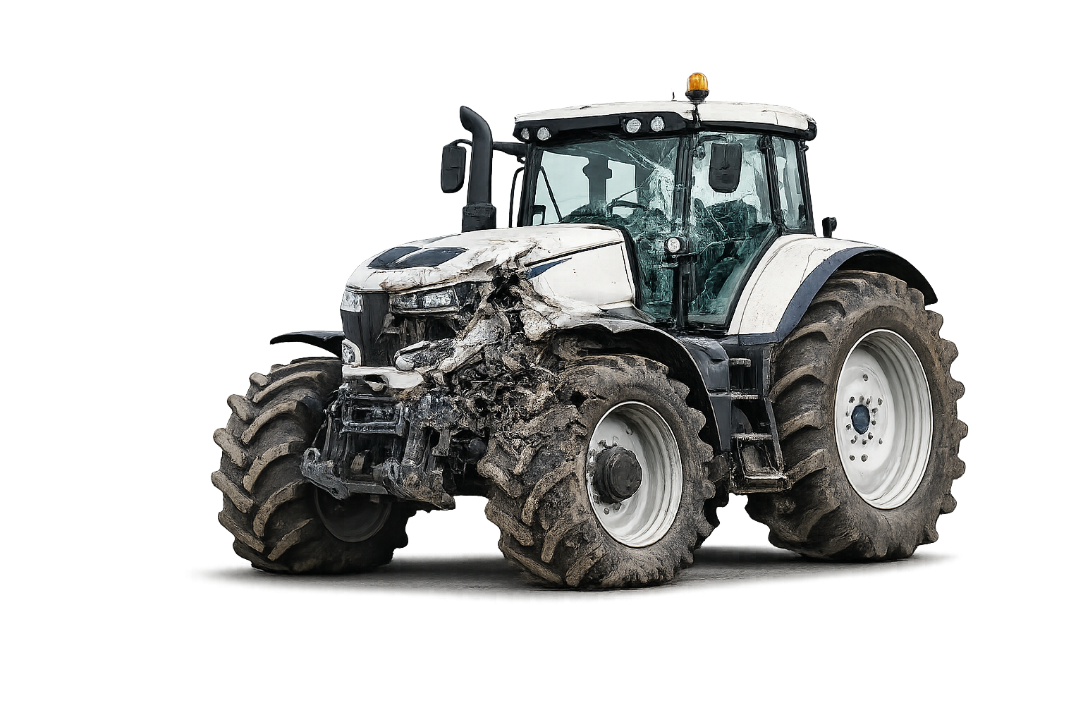 broken tractor waiting to be scrapped in Darlington